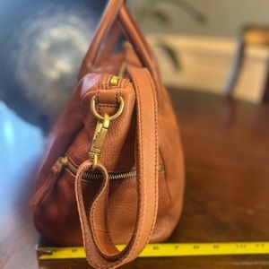 Tan leather purse